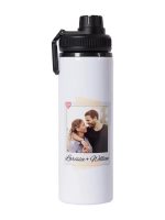 Garrafa de Alumínio Tampa Emborrachada - 750ml - Branca - Personalizada - Imagem 2